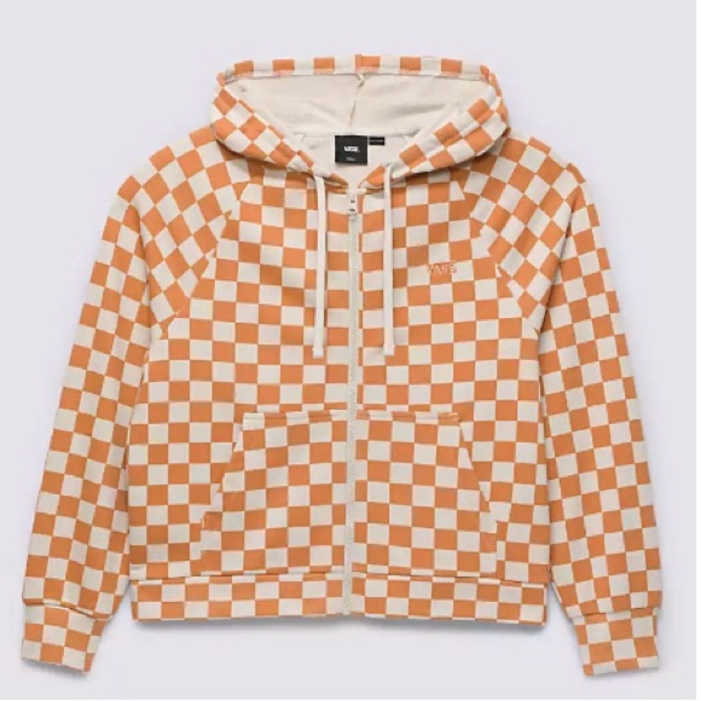 VANS Women's Flying V Cocoon French Terry Full Zip Hoodie, Medium or X-Large NWT